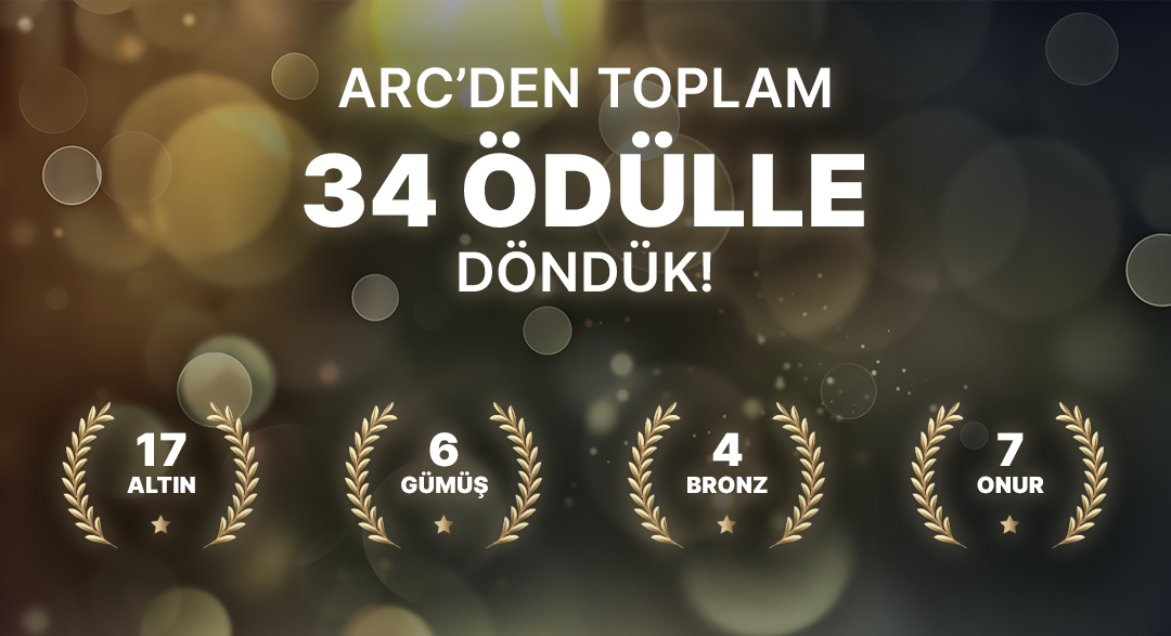 ARC'den toplam 34 ödülle döndük!